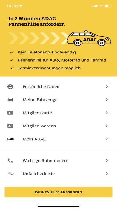 ADAC Pannenhilfe App-Screenshot #1