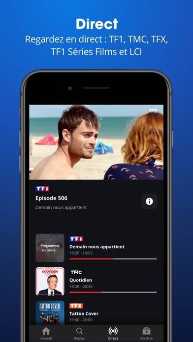 TF1 plus • Streaming, TV en Direct Capture d'écran de l'application #1