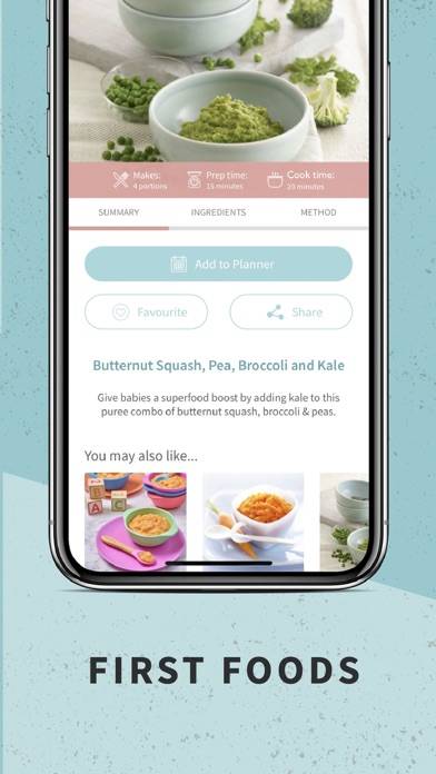 Baby & Toddler Recipe App App screenshot