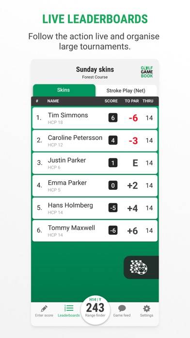 Golf GameBook Scorecard & GPS App skärmdump