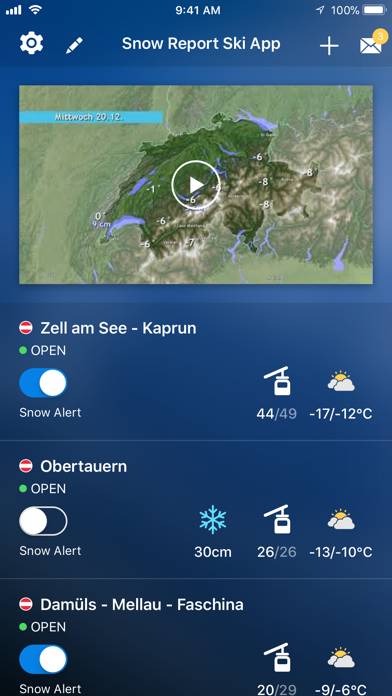 Snow Report Ski App Capture d'écran de l'application #1