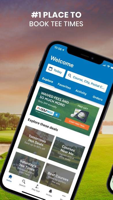 GolfNow Book TeeTimes Golf GPS App screenshot #1