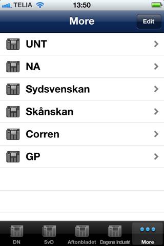 Senaste Nytt App skärmdump
