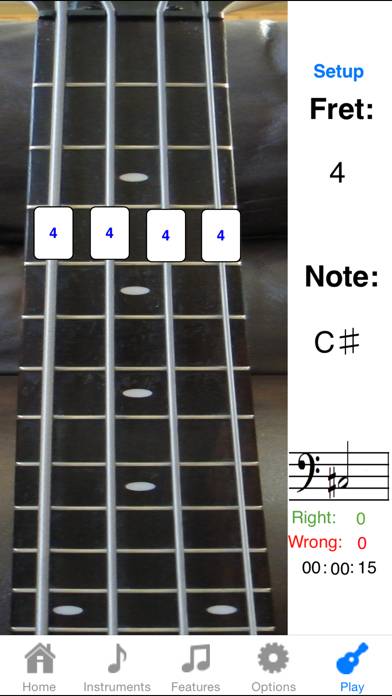 Bass Fretboard Addict Captura de pantalla de la aplicación