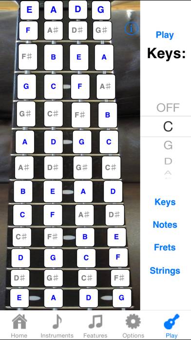 Bass Fretboard Addict Captura de pantalla de la aplicación