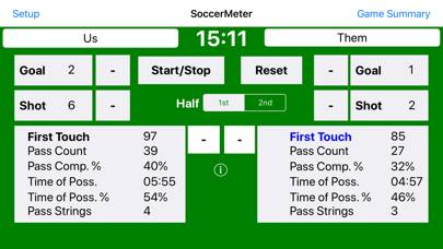 SoccerMeter skärmdump