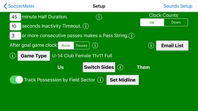 SoccerMeter App-Screenshot