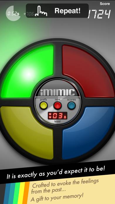 iMimic Dice: Juego de Memoria Retro de los años 80 captura de pantalla