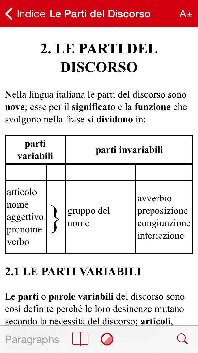 Grammatica Italiana App screenshot #2