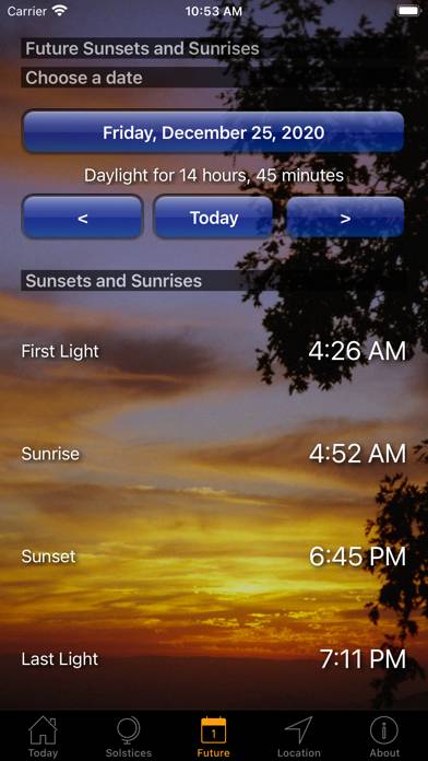 Sunset and Sunrise Times App skärmdump #4