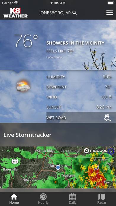 KAIT Region 8 Weather screenshot