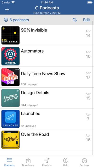 ICatcher! Podcast Player Schermata dell'app #1