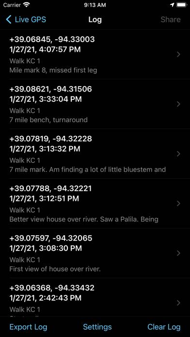 Log GPS App screenshot