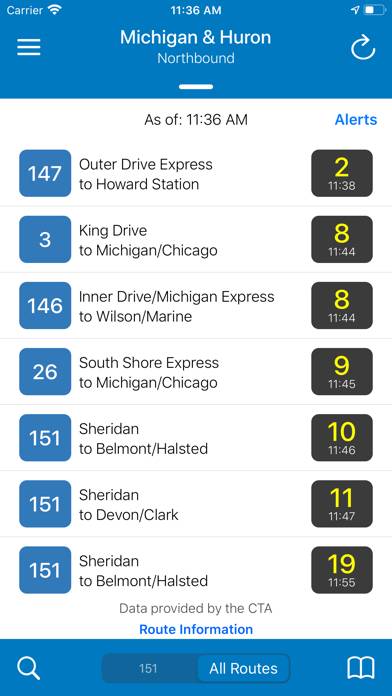 Transit Stop: CTA Tracker. App screenshot #1