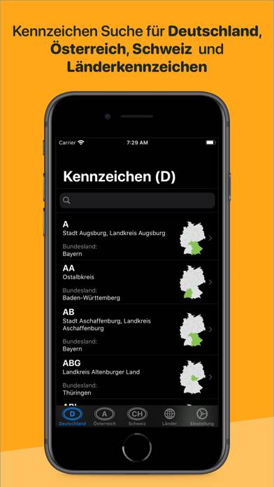 Kennzeichen-Suche App screenshot #1