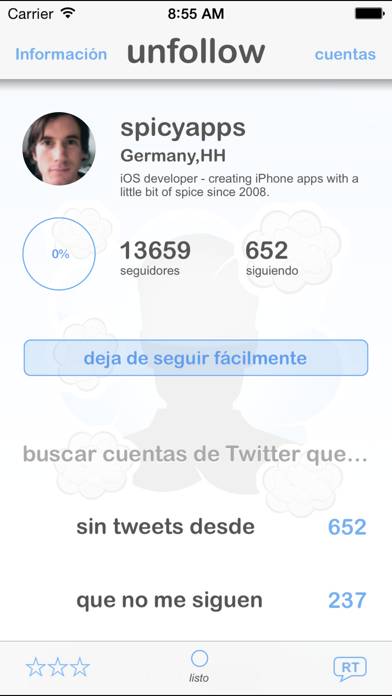 Unfollow for Twitter Captura de pantalla de la aplicación #3