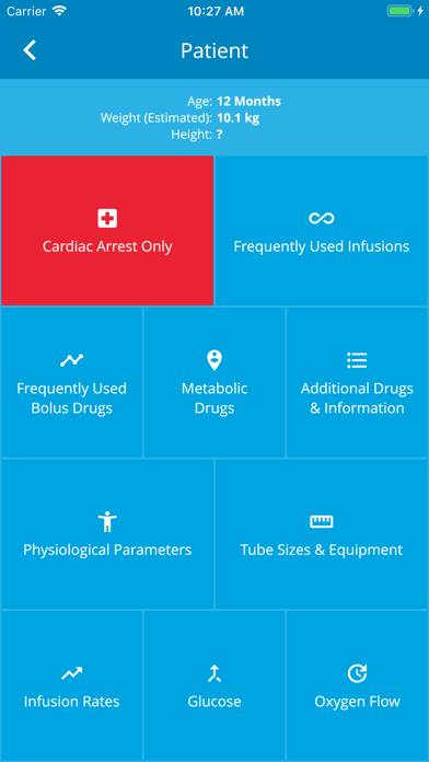 Paediatric Emergency Tools Captura de pantalla de la aplicación #3