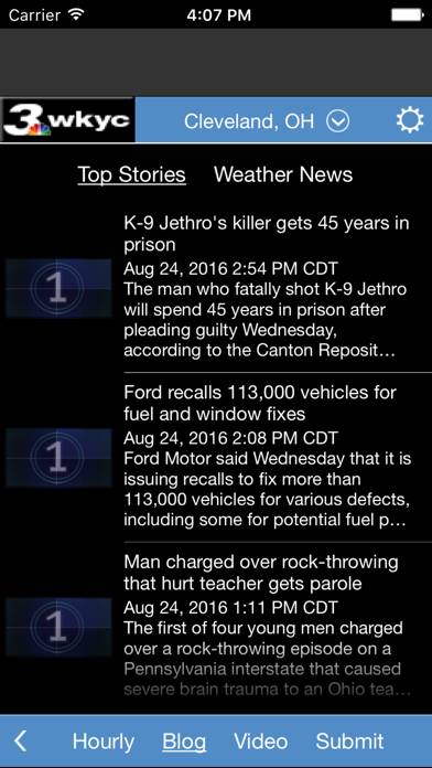 WKYC Weather App screenshot
