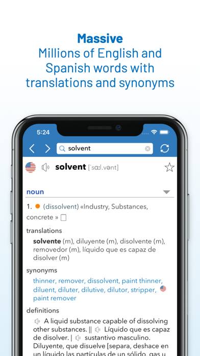 English Spanish Dictionary Captura de pantalla de la aplicación #3
