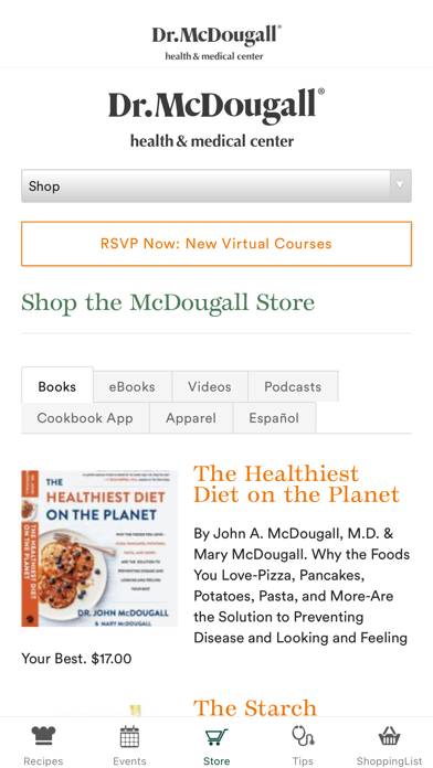 Dr. McDougall Mobile Cookbook Captura de pantalla de la aplicación #4