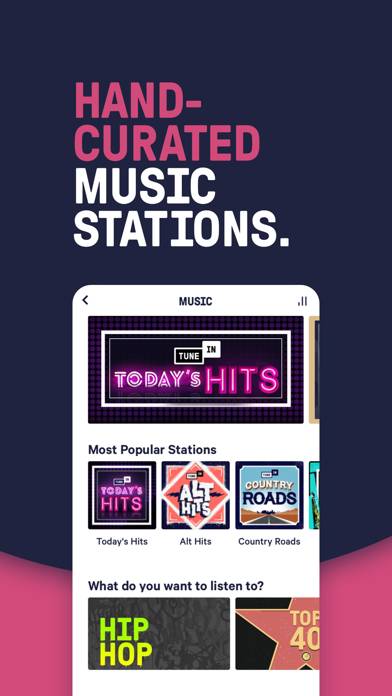 TuneIn Radio: Music & Sports Schermata dell'app #5