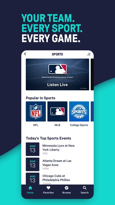 TuneIn Radio: Music & Sports Schermata dell'app #6