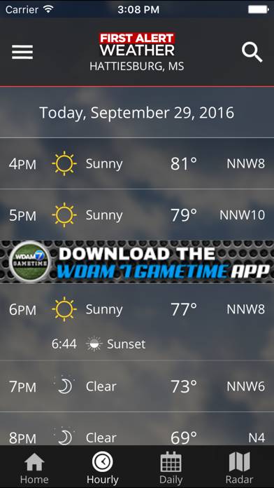 WDAM 7 First Alert Weather App screenshot