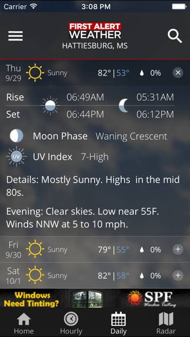 WDAM 7 First Alert Weather App screenshot