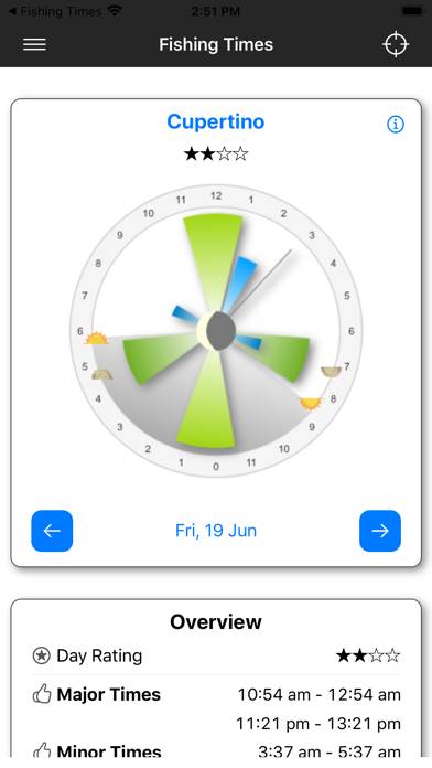 Fishing Times Pro Schermata dell'app #1