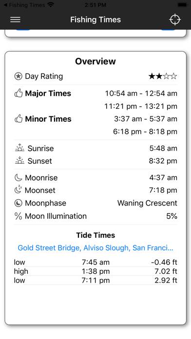 Fishing Times Pro Captura de pantalla de la aplicación #2