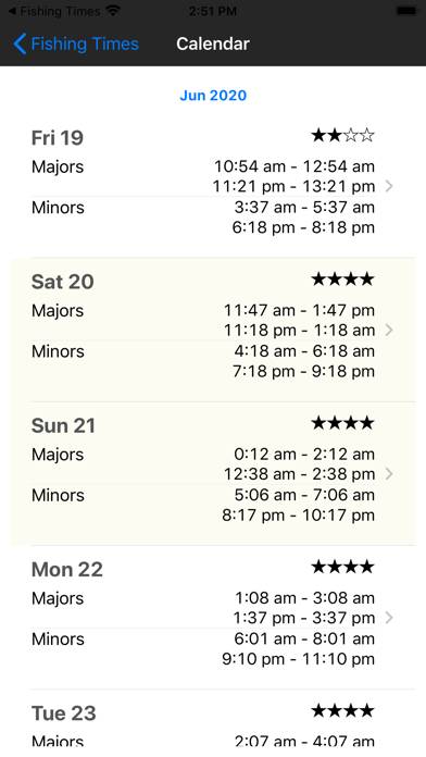 Fishing Times Pro App screenshot