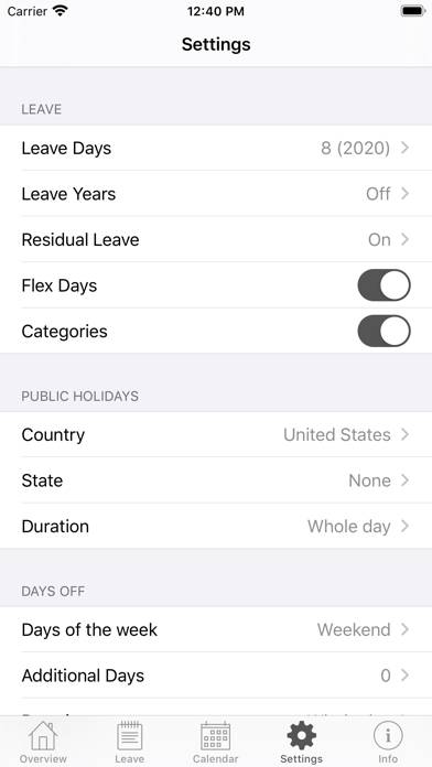 Annual Leave App-Screenshot #5