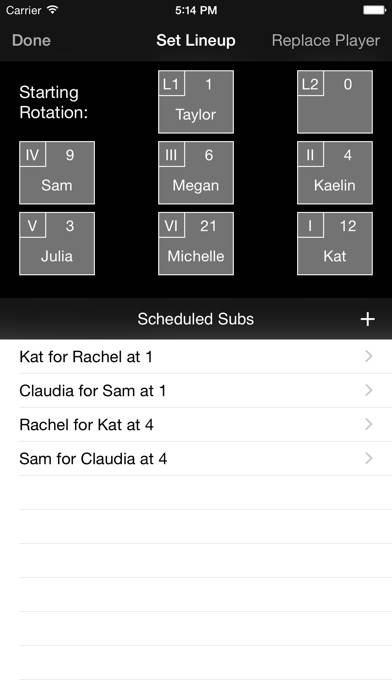 Volleyball Lineup Tracker App screenshot #2
