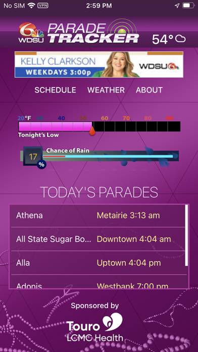 WDSU Parade Tracker App screenshot