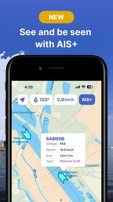 Waterkaarten: Boat Navigation App screenshot #4