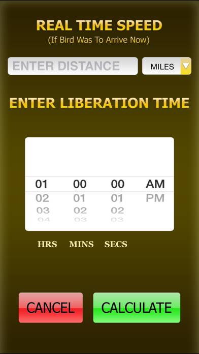 Pigeon Racing Speed Calculator Schermata dell'app