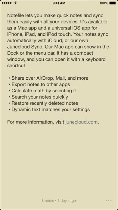 Notefile Schermata dell'app #2