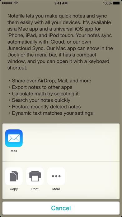 Notefile Schermata dell'app #3
