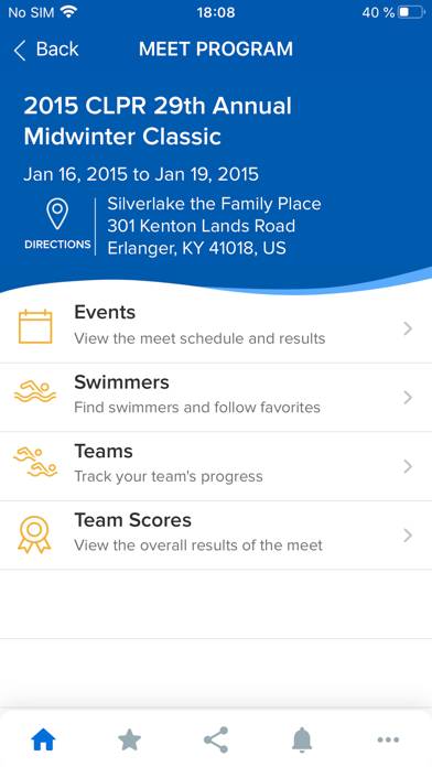 Meet Mobile: Swim App screenshot #2