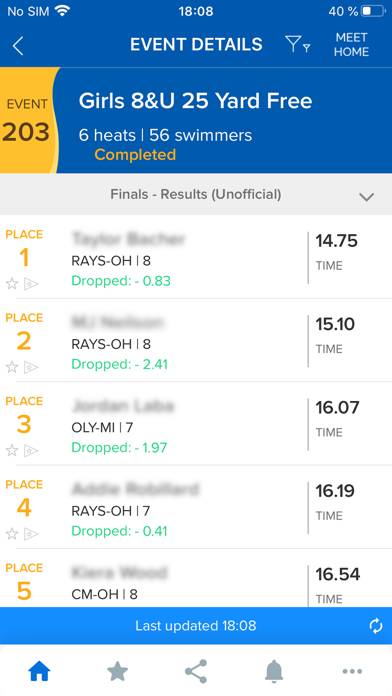 Meet Mobile: Swim App screenshot #3