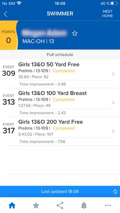 Meet Mobile: Swim App screenshot #4