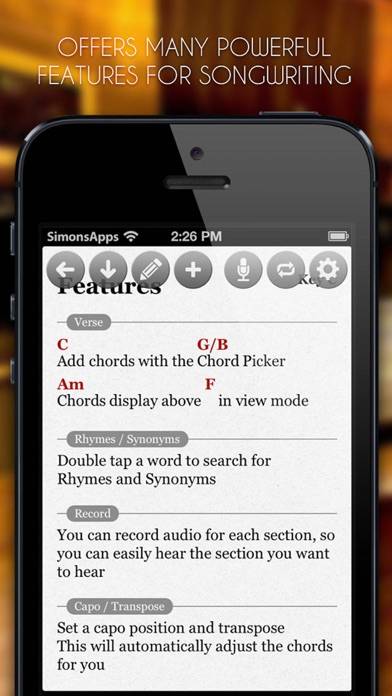 Song-Writer: Write Note Lyrics App-Screenshot #2