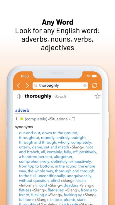 English Thesaurus Schermata dell'app