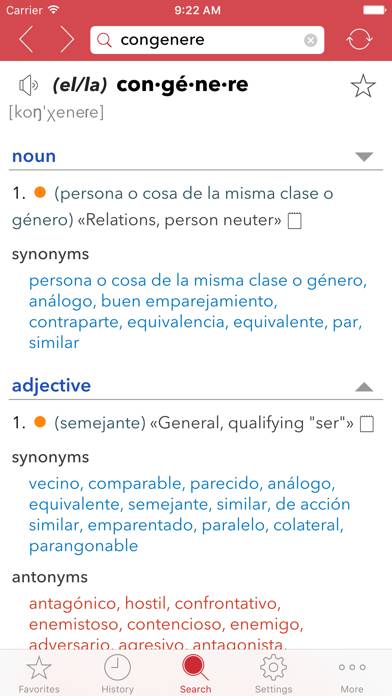 Spanish Thesaurus Captura de pantalla de la aplicación #5