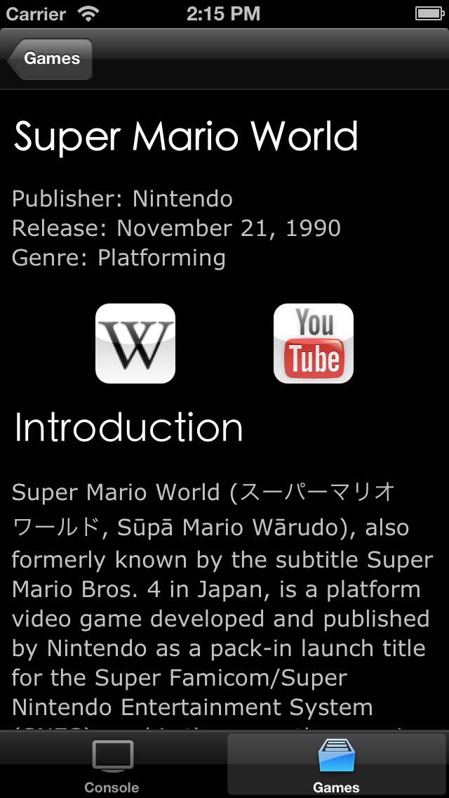 SNES Console & Games Wiki game screenshot