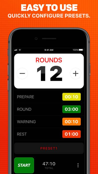 Boxing Timer Pro Round Timer Captura de pantalla de la aplicación #2