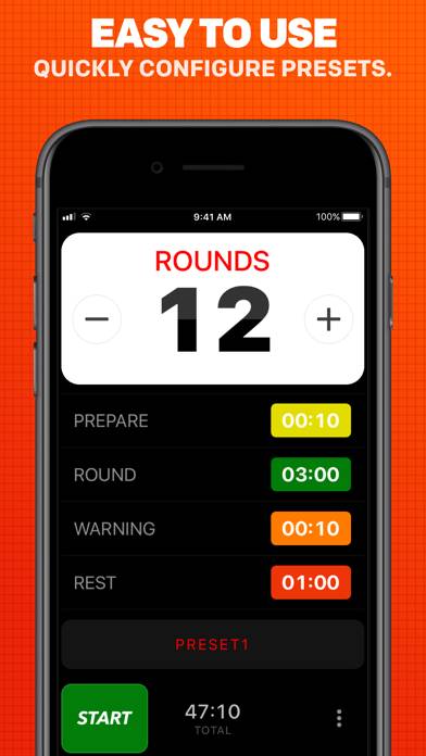 Boxing Timer Pro Round Timer Captura de pantalla de la aplicación