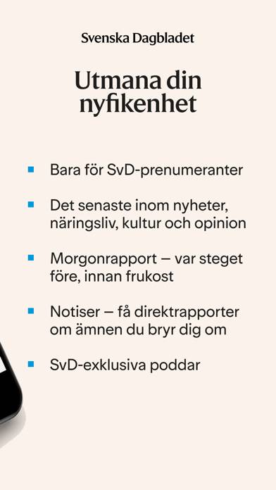 Svenska Dagbladet App skärmdump #2