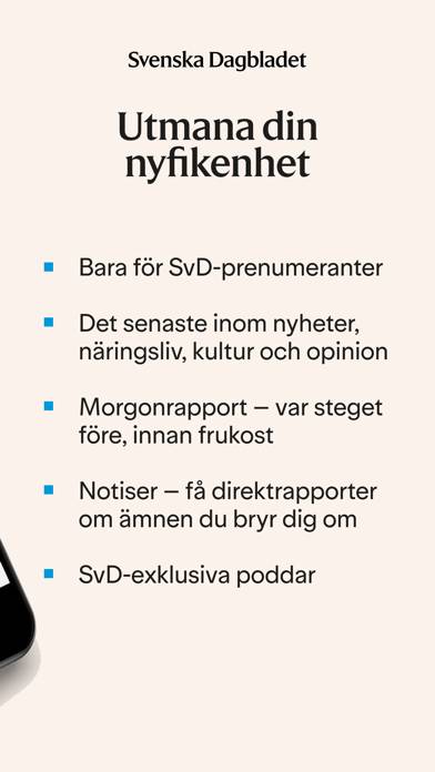 Svenska Dagbladet App screenshot