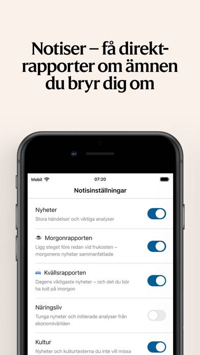 Svenska Dagbladet App screenshot